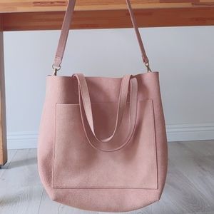 Madewell Genuine Suede Leather Slouchy Tote Crossbody Transport Bag EUC